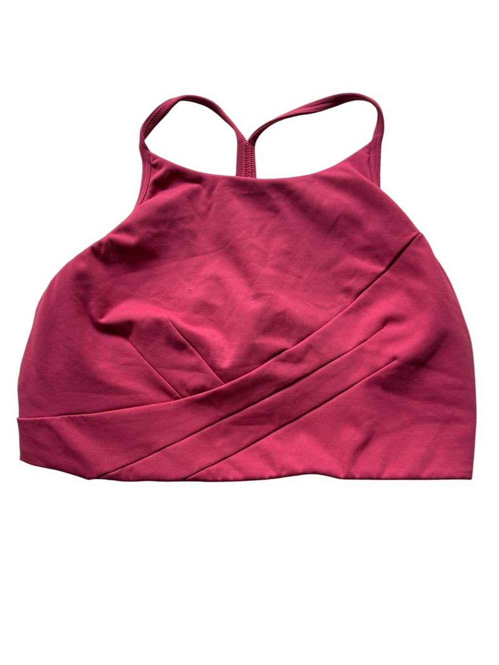Lululemon Women’s Flow Y Wrap-Front High-Neck Bra in Vintage Rose Size 12